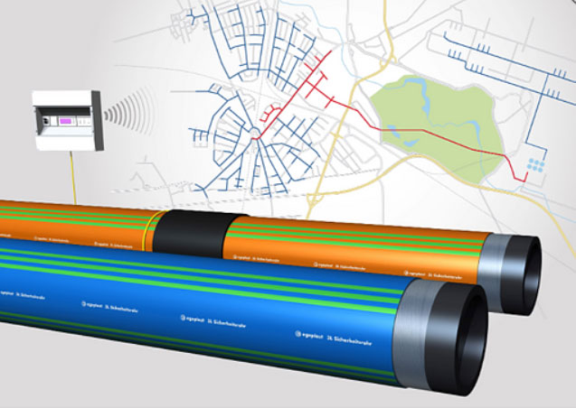 Détection des canalisations avec le tube EGEPLAST SLA® Barrier tri-couches  anti perméation