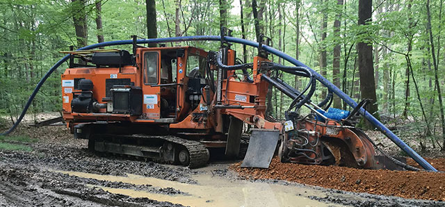 Protection de l'environnement trancheuse